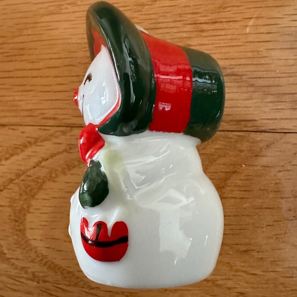 Vtg Halmark Mr and Mrs Snowman Porcelain Christmas Salt & Pepper Shakers 1970s - Picture 11 of 11